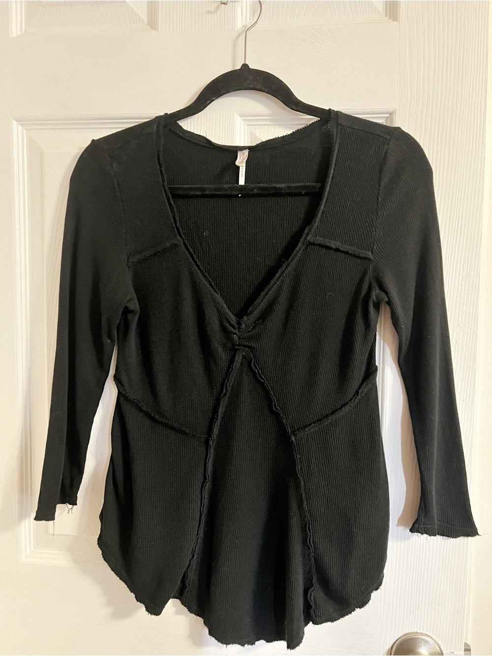 Free People Thermal Peplum Top M